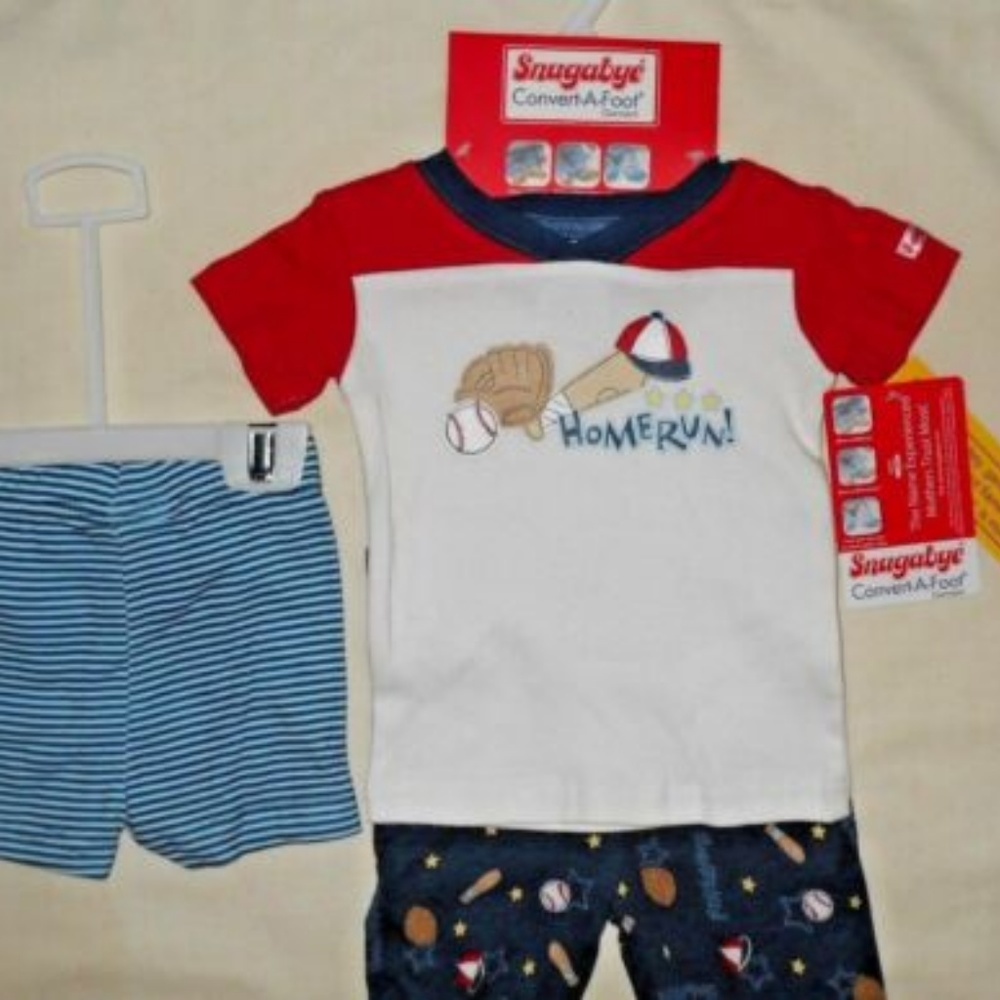 3-Piece Snugabye Converted Foot Garment Pajama Set - Picture 5 of 6